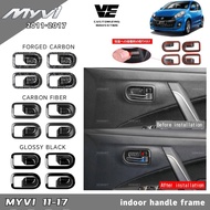 Vemart perodua myvi lagi best icon carbon fiber indoor handle frame cover accessories myvi 11-17