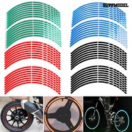 [SM]16Pcs Car Motorcycle Bicycle Wheel Rim Reflective Sticker Tape Strip Decal Decor