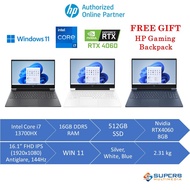 HP Victus Gaming Laptop 16-r0033tx silver, r0034tx white, r0035tx blue (Intel Core i7 13700HX, 16gb ram, 512gb ssd, Nvidia RTX4060, 16.1" FHD IPS 144Hz, Win11)(T&amp;G/Grab E-Wallet Rm80)