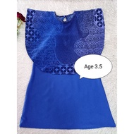 Baju Raya Kurung Kelawar Batwing Budak Anak Kids | Royal Blue Biru Purplish