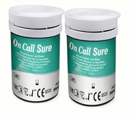 (พร้อมส่ง) แผ่นตรวจน้ำตาล on call sure 200 strip ประเทศเยรมัน