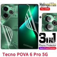 ฟิล์มไฮโดรเจล Tecno POVA 6 Pro 5G สำหรับ Pova6Pro Tecno 6Pro Pova 6 5 Pro Pova6Pro 5G 4G ด้านหน้าคลุ