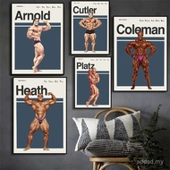 Arnold Schwarzenegger Poster,Bodybuilding Canvas Painting Wall Art Office, Motivational Gym Decor, B
