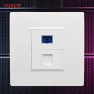 [Bilibili1] Network Wall Plate Outlet Devices 86 Mm X 86 Mm Easy Installation Optical Interface for