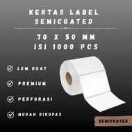 SC 70 X 50 - 1" @1000 - 1 Line CORE 1 INCH 70X50MM 70 X 50 MM 7X5 CM 7 X 5 CM BARCODE LABEL SEMICOAT
