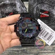 100% ORIGINAL CASIO G-SHOCK GA-700RGB-1A Virtual Rainbow lineup