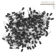POPULAR 1000PCS Insulated Crimping Terminal, 22AWG E0508 Ferrule Terminal, Durable Black Color Tubul