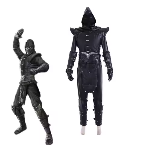 Game Mortal Kombat Noob Saibot Cosplay Costume Men's Black Fighting Suits Halloween Carnival Party B