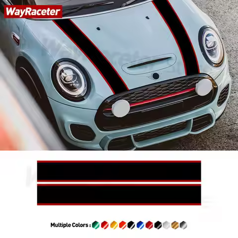 Bonnet Hood Stripes Sticker For MINI Cooper F66 2025 Aceman J05 Counytryman U25 JCW F65 F67 J01 2024