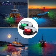[Ababixa] 2 Pieces Boat Navigation Light Bass  Red Green Light Boat Anchor Light