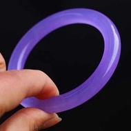 Jade bracelet coarse round bar Bangle ice violet quartzite jade bracelet round bar