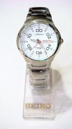 *格斯小舖* SEIKO J.SPRINGS 簡約經典時尚手錶*簡約清晰數字時標*日期.星期視窗.時尚白