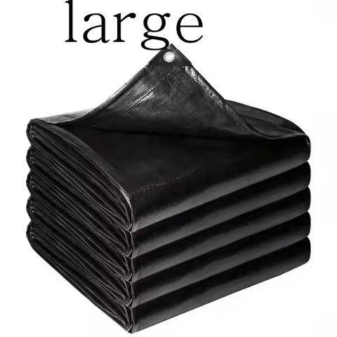 Large Tarp Black 3x5 4x4 5*5 6 8m*8 10 12 15 20 Outdoor Awning Waterproof Tarpaulin Camp Garden Rain