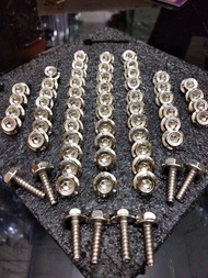 Baut Body Probolt Tipe Besi Stainless HENG Motor Honda Yamaha Pro Bolt Baut Cacing CNC Gold 2tone si