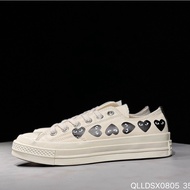Converse CDG Black Love Kasut Kasual Low-Top