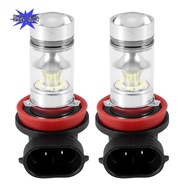 2X H8 H11 H16 6000K White 100W High Power LED Fog Light Driving Bulb DRL