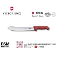 【FSM KNIVES】Victorinox 25 cm Pisau Sembelih Fibrox Safety Nose Slaughter and Butcher's Knife Widened