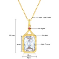 cod AU750 Pendant White 5A Zircon Necklaces Real 18K Gold Pendant Anniversary Party Gift High Jewelr