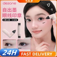 【24H】DEZONE Eyeliner Long Lasting Waterproof Liquid Stamp Eyeliner Pen Eyeliner Eye Makeup
