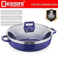 DESSINI ITALY iPT-SP40 Casserole Induction Die Cast Aluminium Non Stick Stock Pot Bowl Deep Fry Pan 