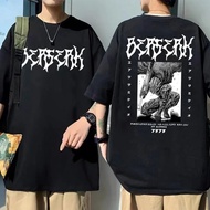 Baju BERSERK  Anime Berserk Guts Tshirt Man Cottons Regular T Vintage Manga Swordsman Gatsu Sacrific