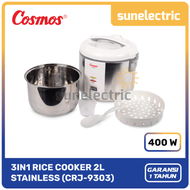 Cosmos CRJ-9303 Rice Cooker 3in1 Magic Com (2 Liter) CRJ9303 / CRJ 9303 - SILVER