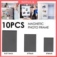 10Pcs Magnetic Picture Frames Magnetic Photo Pocket Reusable Magnetic Sign Holder Clear PVC Magnetic