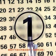 ((Taiwan Shipment) Transparent Number Sticker Table Menu Plate Circle Diameter 2/3/5/6/8/9cm Label P