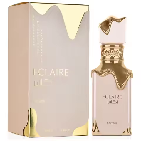 Lattafa Eclaire EDP 100ml, Floral Fragrance, with a Unique Gold-Plated Bottle Design. The Fragrance 