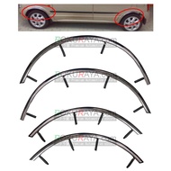 Nissan Cefiro Maxima A31 (1988 - 1993) Car Fender Arch Trim Stainless Steel Chrome Garnish Black Rubber Lining 2cm Width