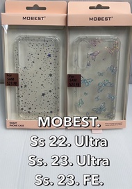 Mobest เคสใสกลิตเตอร์ ลายผีเสื้อ ลายดาว สำหรับรุ่น Samsung S22Ultra S23Ultra S23FE S24 S24Plus S24Ul