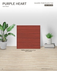 Granit Lantai Atena Wood Series - PURPLE HEART Medium Rose 60x60 kw 1