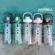 2.0L Water Bottle Portable Size 2 Liters 2000 Ml Large And Satisfying No Need To Refill Frequently