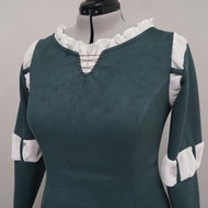 Medieval green faux suede dress - Merida cosplay