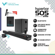 Vinnfier VF Hyperbar 505 BTRW Karaoke System Wireless Soundbar - Free Wireless Mic WB505 UB