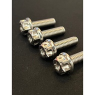 Salaya 304 CNC 8mm stainless steel screw with S3 cylinder for Ex150, WIner, Ex10, WinX, Ex11, Sonic.