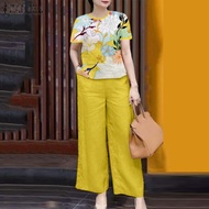 ZANZEA สูทหรูหราสำหรับผู้หญิงชุดเสื้อเบลาส์แขนแร็กแลนกางเกงธรรมดายาวทรงหลวมขากว้าง #0826