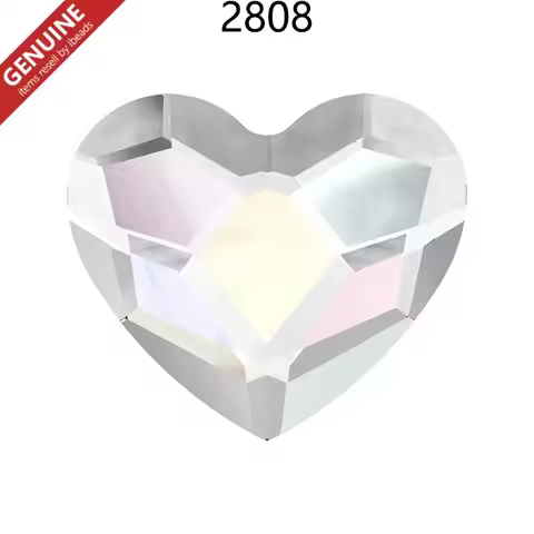 (1 piece) 100% Genuine Austria 2808 Heart Flat Back no hotfix rhinestone for nail art tooth gem clot