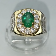 cincin perak 980 zamrud asli