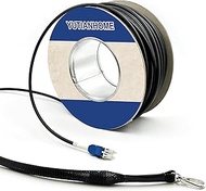 YUTIANHOME 50 Meters Uniboot LC to LC Outdoor Armored Fiber Optic Cable, 5.0mm OD Industrial TPU Dup
