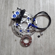 ชุด3ชิ้น เวฟ110i ปั๊ม2พอท หมุดน้ำเงิน + จานCNC เงินหมุดน้ำเงิน + สายเบรค ZERN8.1 สีน้ำเงิน + สเปเซอร