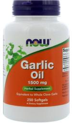 Now 濃縮大蒜精1500mg 100粒/250粒 Garlic Oil