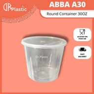 Round Disposable Plastic Food Container ( 50pcs± ) 30 oz - ABBAWARE A30