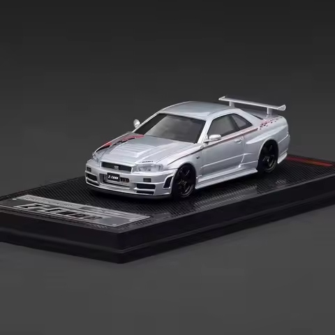 IG 1:64 NISMO R34 GT-R Z-tune alloy car model Collection ornament