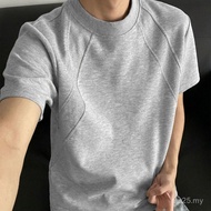 美式重磅boxy正肩短袖男生夏季2026新款cleanfit半袖男款衣服New trendy men's T-shirt