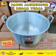 Panci Jumbo Kapasitas 20 Liter dan 30 Liter tebal alumunium Cor Super tebal / Soblok Tanpa Angsang J