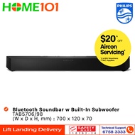 (PRE-ORDER) Philips Bluetooth Soundbar Speaker with Built-In Subwoofer TAB5706/98