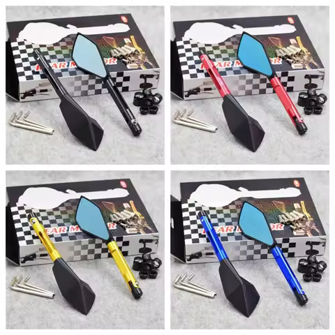 New 2pcs/Pair Motorcycle Accessories Mirror Cafe Race Aluminium Rearview Mirror For ktm exc mt07 mt0