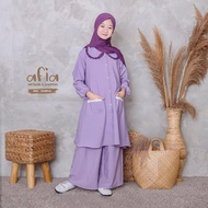 Afiya Set Stelan Kasual Cewek  8 9 10 11 Tahun Katun Rayon Modern Baju Tunik Ngaji Gadis Bocah Jahitan Rapi Termurah Setelan Kasual Perempuan Anak kecil Lengan Karet Kekinian Set Pengajian Wanita  Bocil Bahan Premium Terbaru Busana Muslim Abg 2021