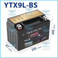 รับประกัน10ปีLittle Bee แบตเตอรี่ รุ่น YTX9-BS (12V 9AH) แบบแห้ง (สำหรับรถจักรยานยนต์) แบตเตอรี่แห้ง